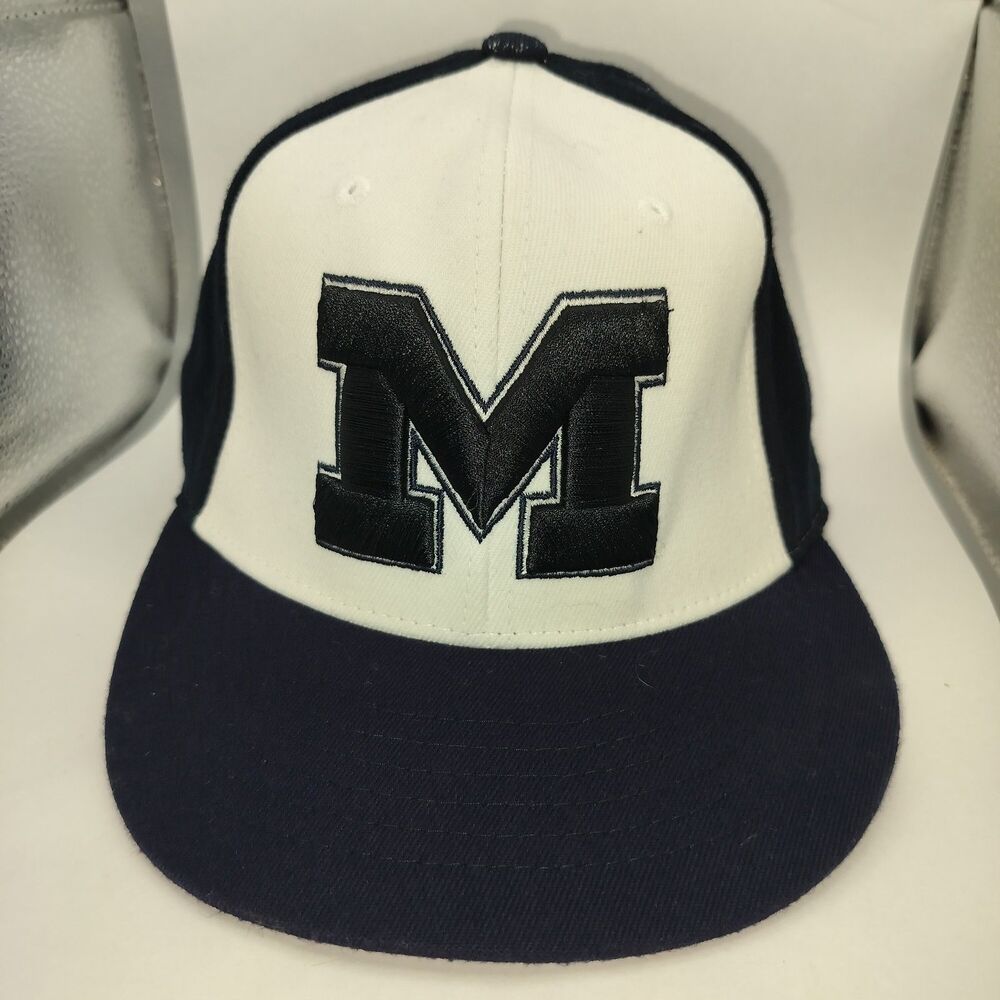 Michigan Wolverines NCAA Top of the World 86-FITTED Hat Cap Navy Blue White Size